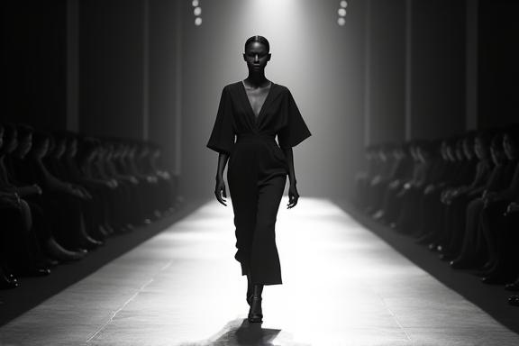Modella in passerella durante il Moda Milano Gala.